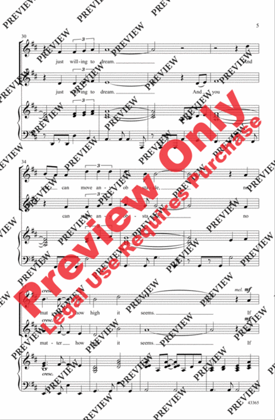 Dream - SoundTrax CD (CD only) Choir scores gallery preview page 5