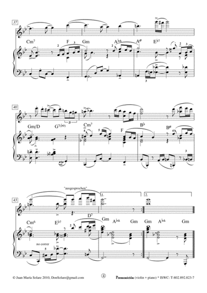 Premonición [violin + piano]