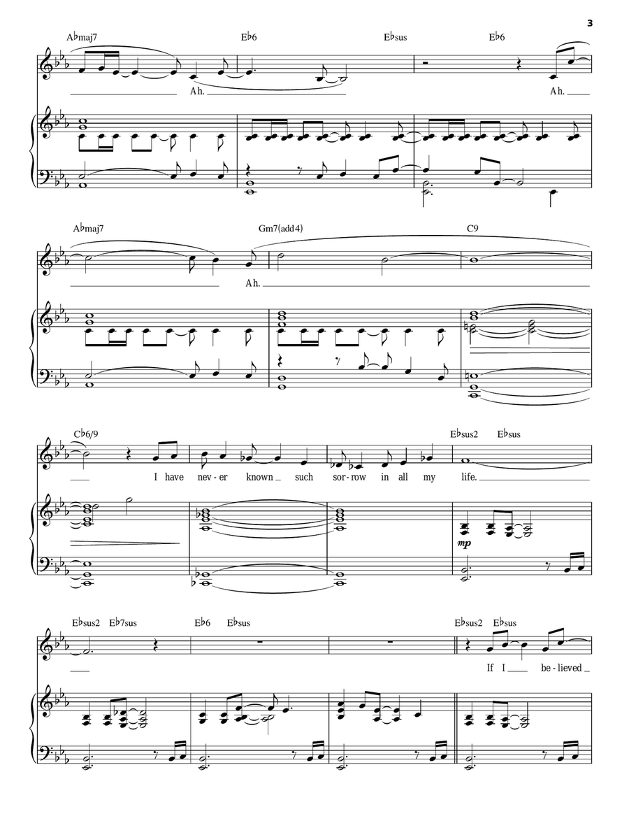 I Lay My Armor Down Piano, Vocal scores gallery preview page 3