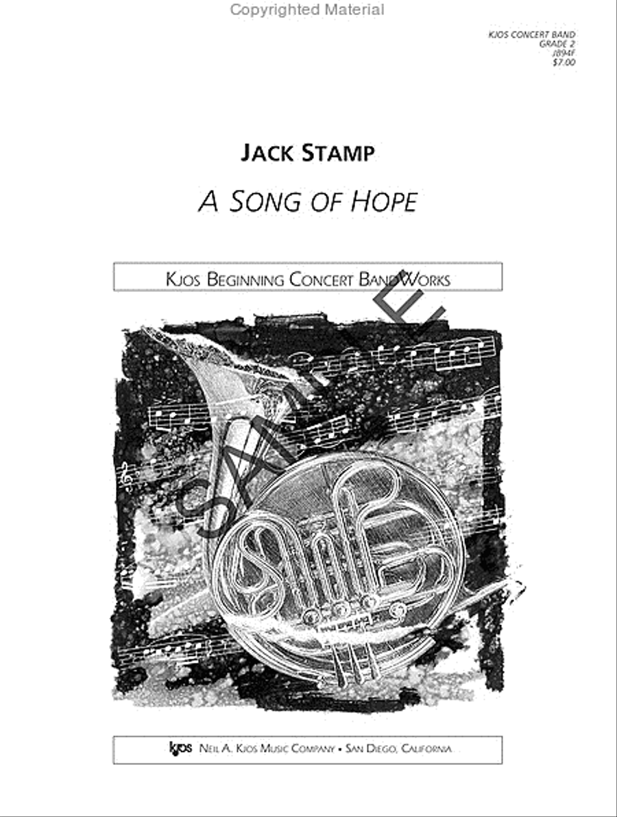 A Song of Hope - Score Concert Band scores gallery preview page 2