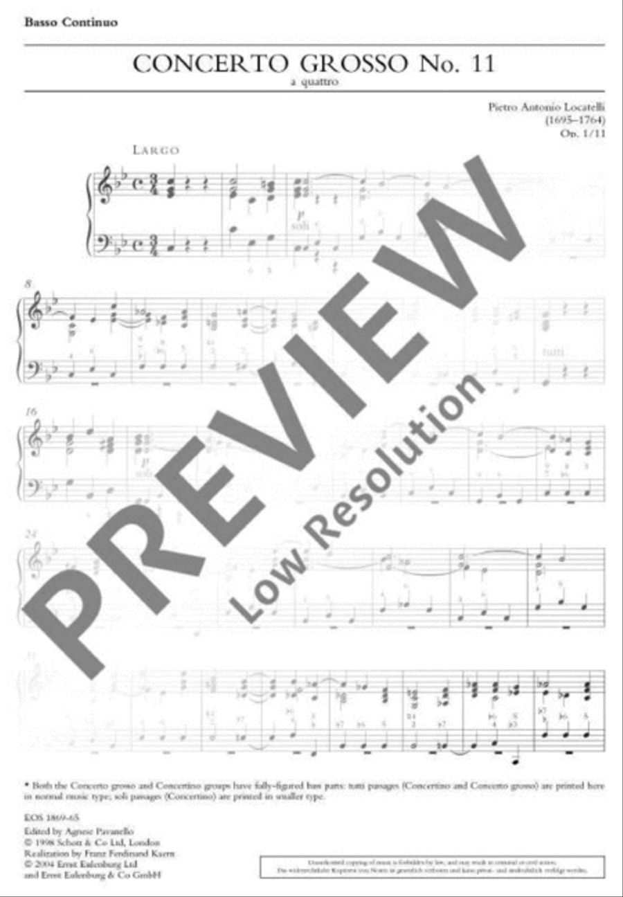 Concerto Grosso Concerto Grosso Basso Continuo scores gallery preview page 2