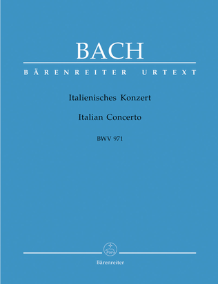Book cover for Italian Concerto F major BWV 971