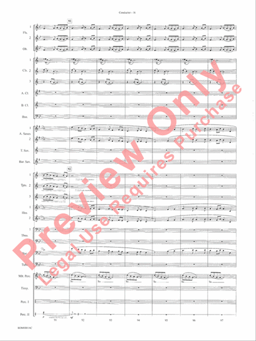 To Challenge the Sky and Heavens Above Concert Band scores gallery preview page 19