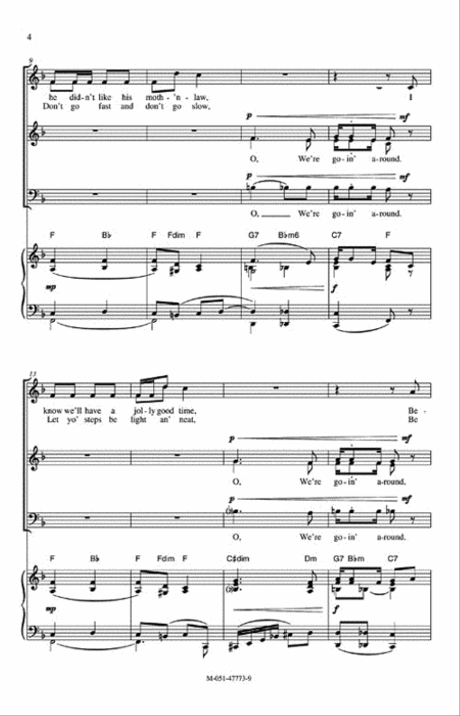 We're Goin' Around Choir scores gallery preview page 3