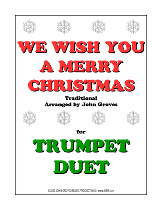 Book cover for We Wish You A Merry Christmas - Trumpet Duet