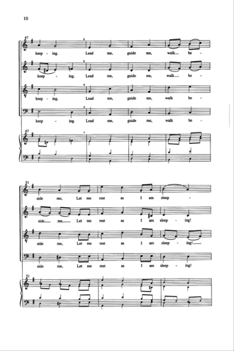 Karin Boye's Evening Prayer 4-Part scores gallery preview page 9