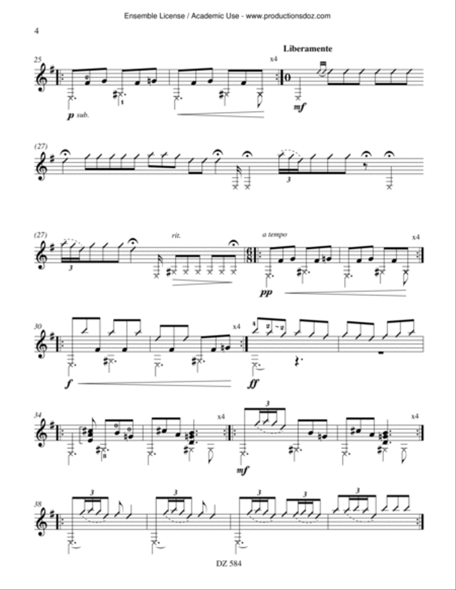 Abukenke Classical Guitar scores gallery preview page 4