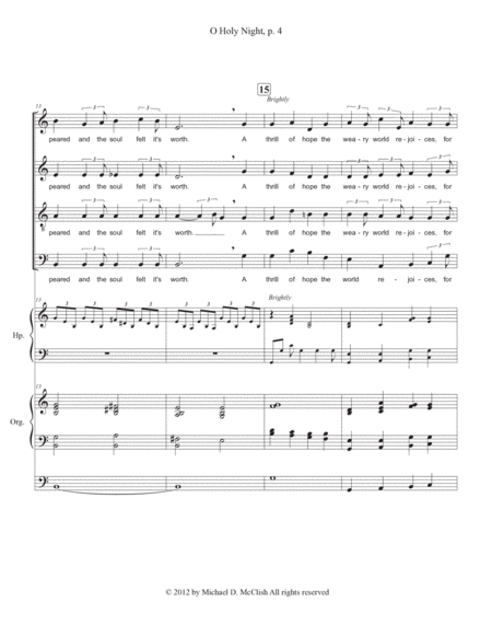 O Holy Night (Choir, harp, organ) image number null