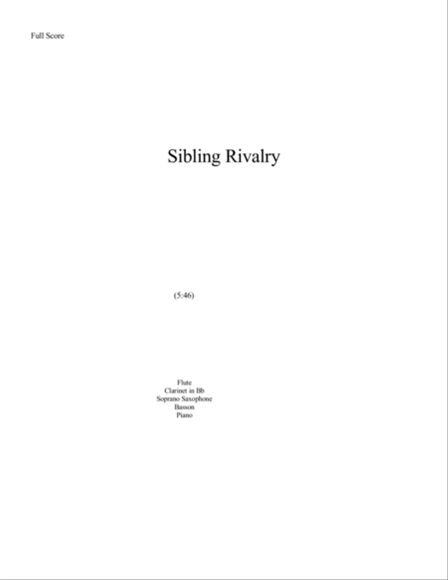 Sibling Rivalry Sibling Rivalry Small Ensemble scores gallery preview page 1