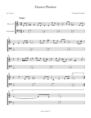 turlough'o carolan eleanor plunkett Horn and Cello sheet music
