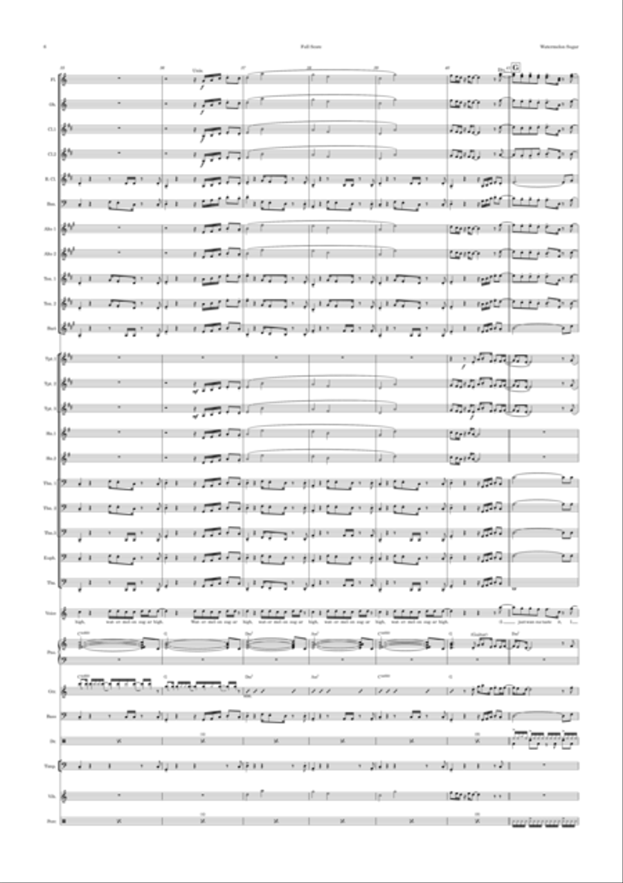 Watermelon Sugar Watermelon Sugar Concert Band scores gallery preview page 6