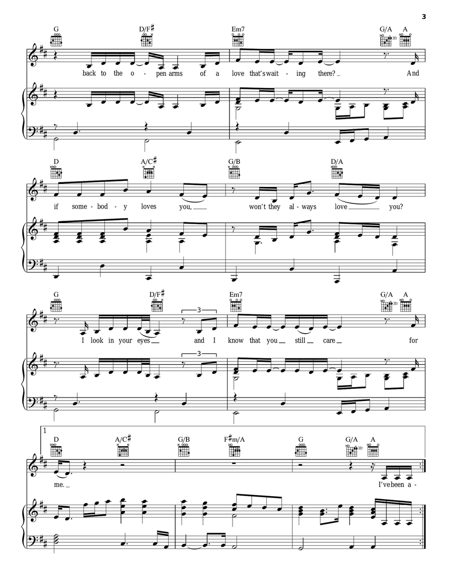 Where Do Broken Hearts Go Piano, Vocal, Guitar scores gallery preview page 3