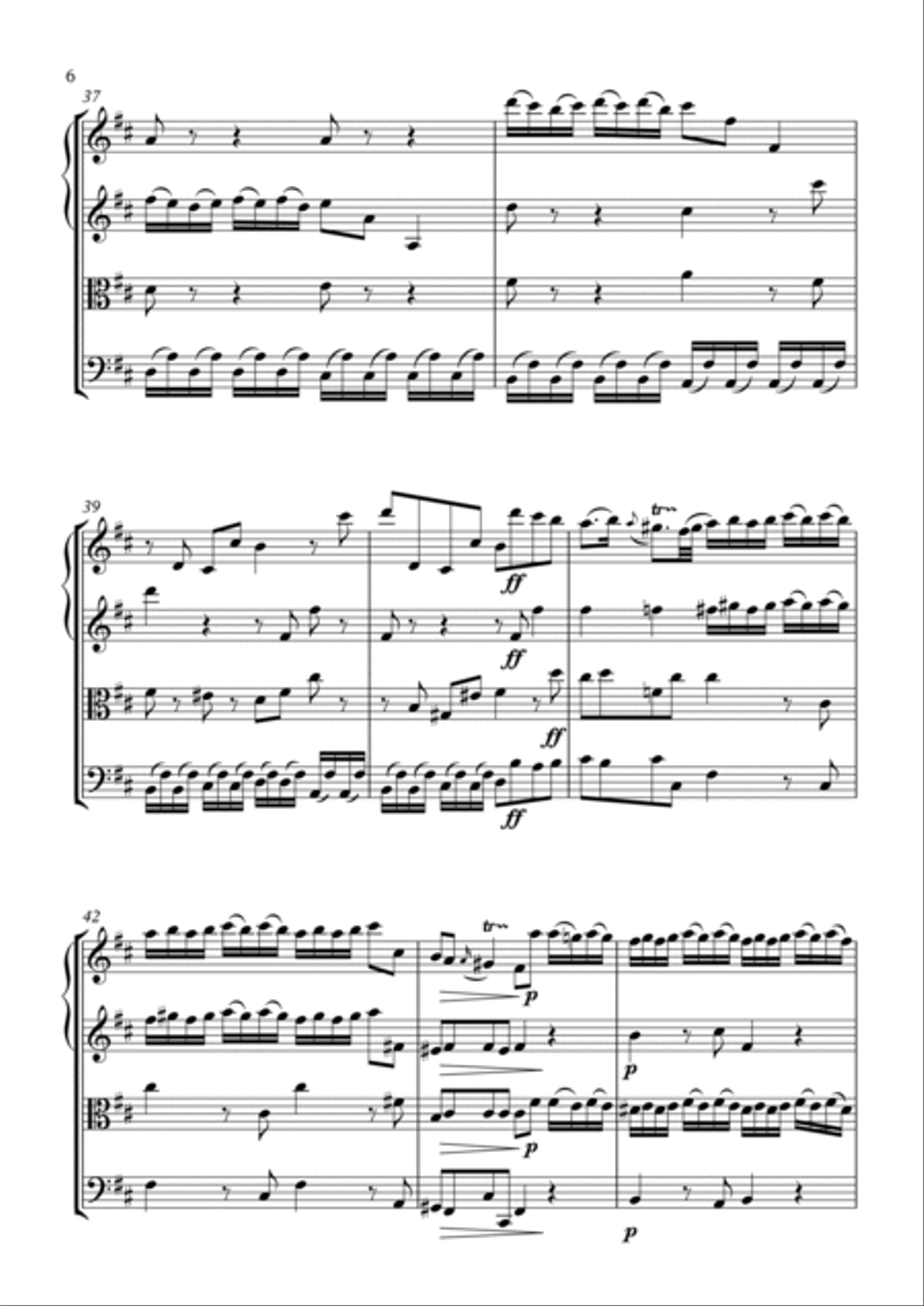 Concerto grosso in B minor op. 6 no. 12 String Quartet scores gallery preview page 6