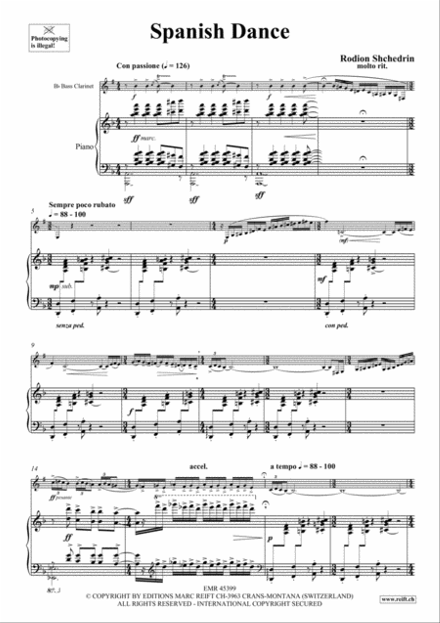 Spanish Dance Spanish Dance Bass Clarinet scores gallery preview page 4