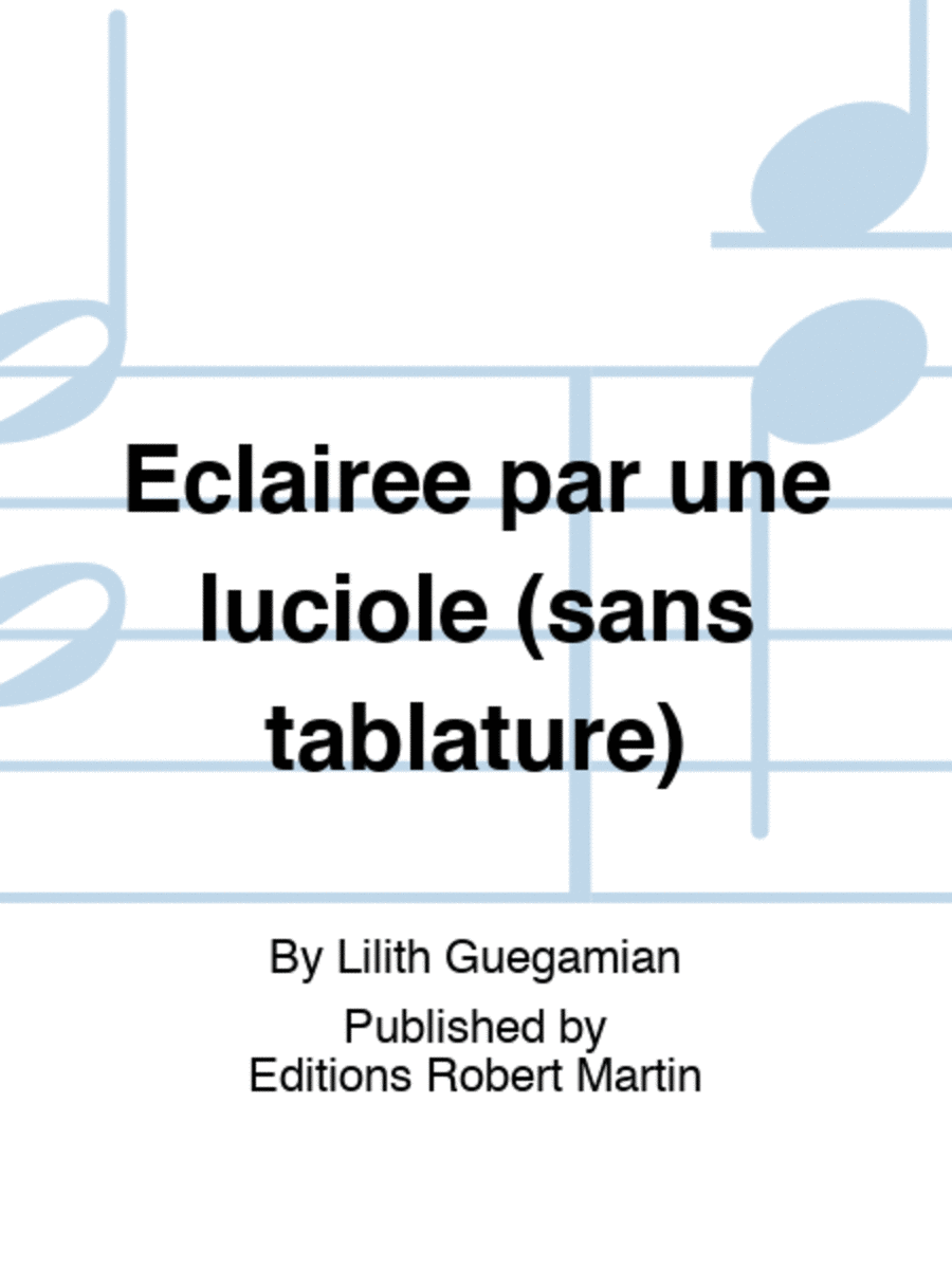 Eclairee par une luciole (sans tablature) Guitar Tablature scores gallery preview page 1