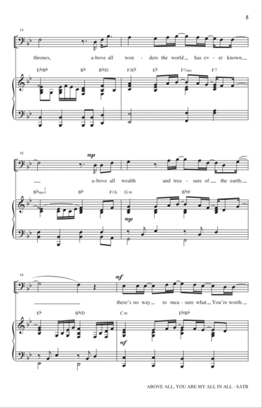 Above All, You Are My All In All 4-Part scores gallery preview page 3