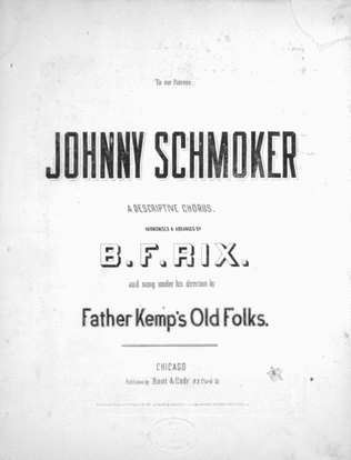 Johnny Schmoker. A Descriptive Chorus
