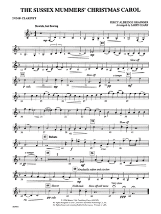 The Sussex Mummers' Christmas Carol: 2nd B-flat Clarinet