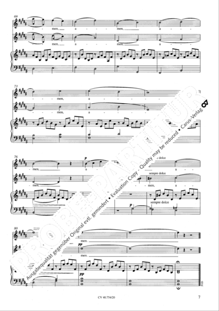 Ave Maria in B minor Women's Choir scores gallery preview page 8