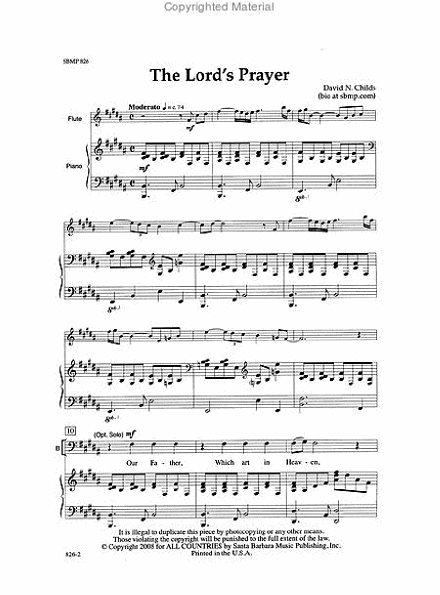 The Lord's Prayer 4-Part scores gallery preview page 2