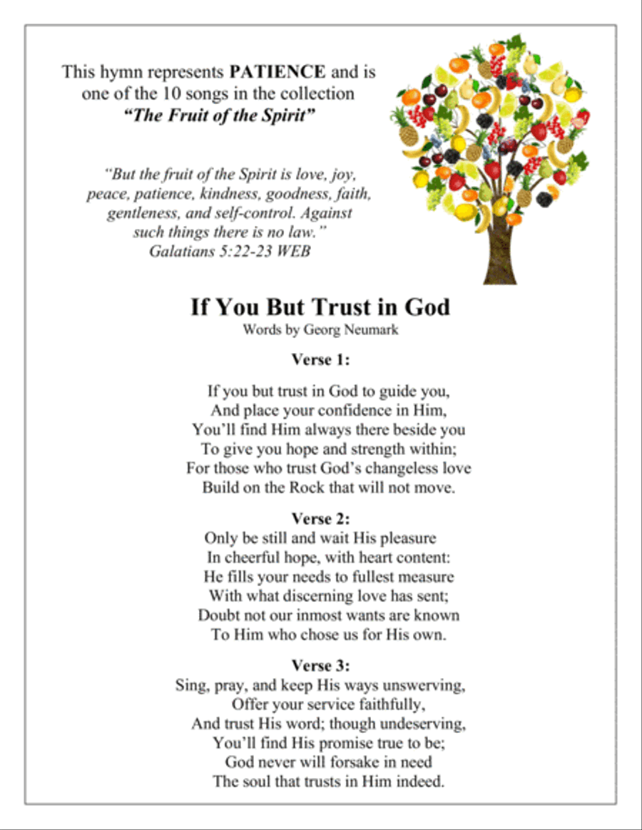 If You But Trust in God to Guide You (Violin and Cello Duet with Piano accompaniment) Piano Trio scores gallery preview page 2