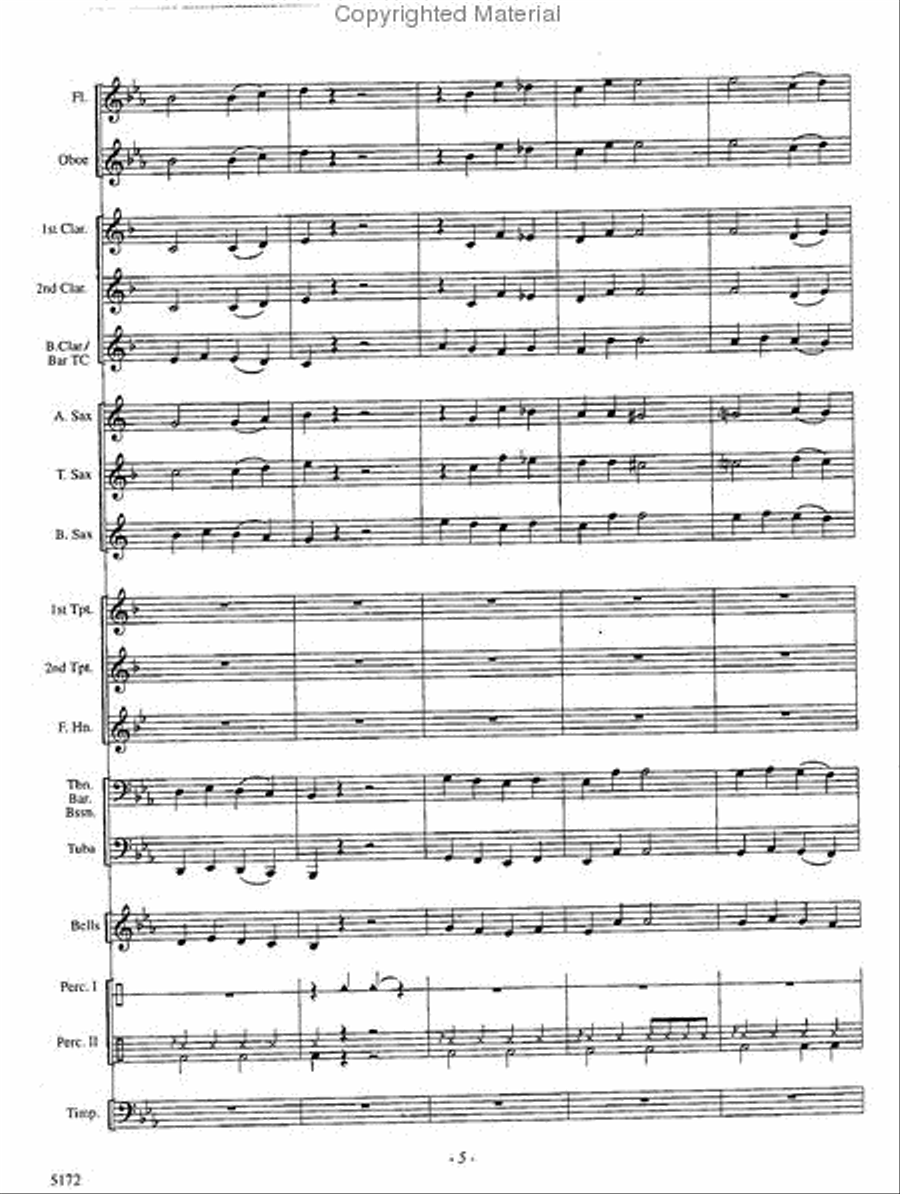 Triangle Time Triangle Time Concert Band scores gallery preview page 5
