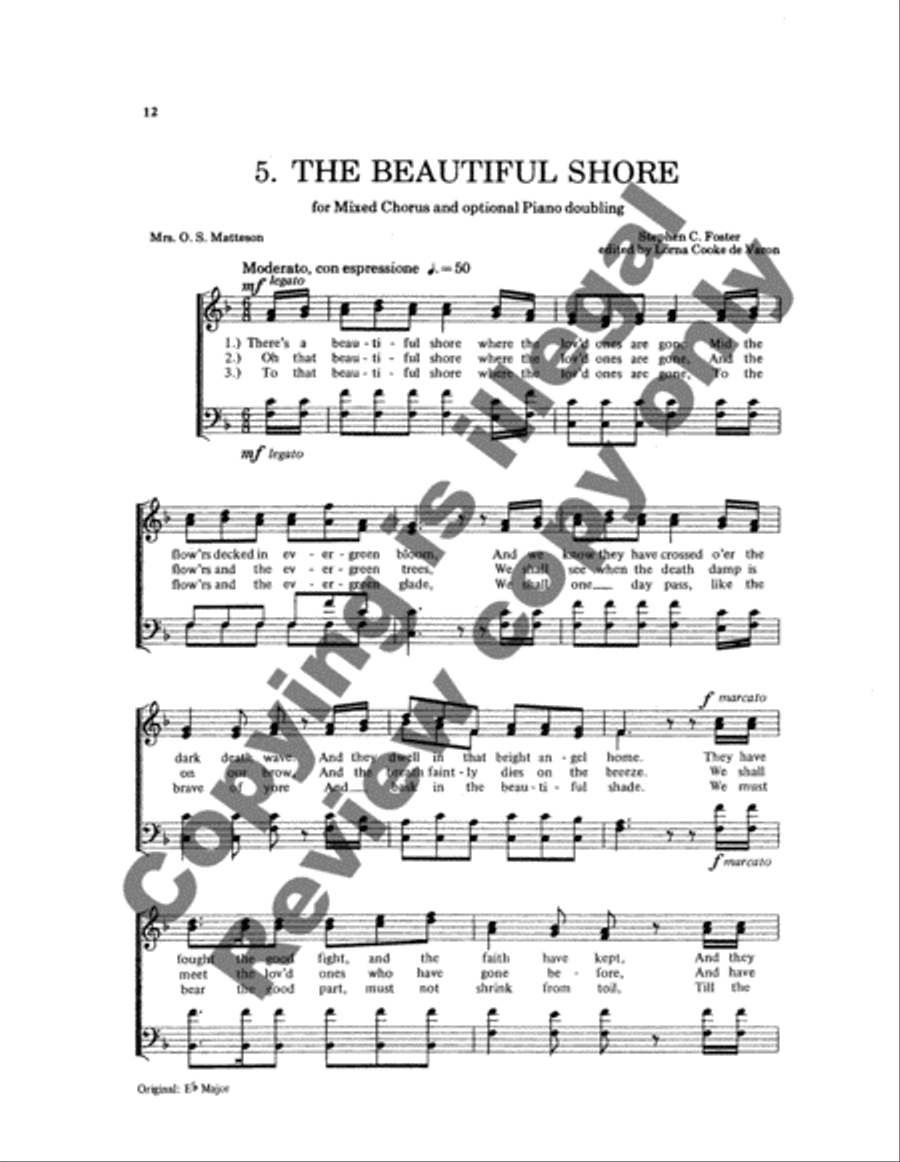 Twelve Sunday School Hymns 4-Part scores gallery preview page 13