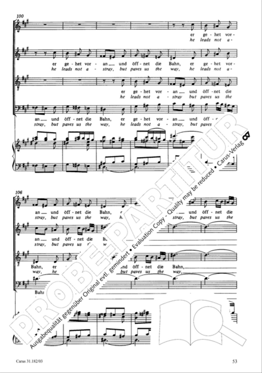 Himmelskonig, sei willkommen (King of heaven, be most welcome) ATB scores gallery preview page 53