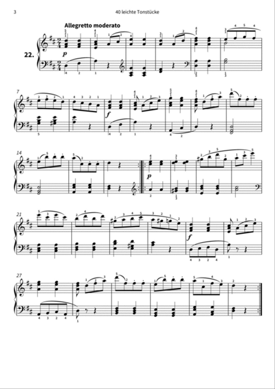 40 leichte Tonstucke Piano scores gallery preview page 5