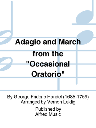 Book cover for Adagio and March from the Occasional Oratorio