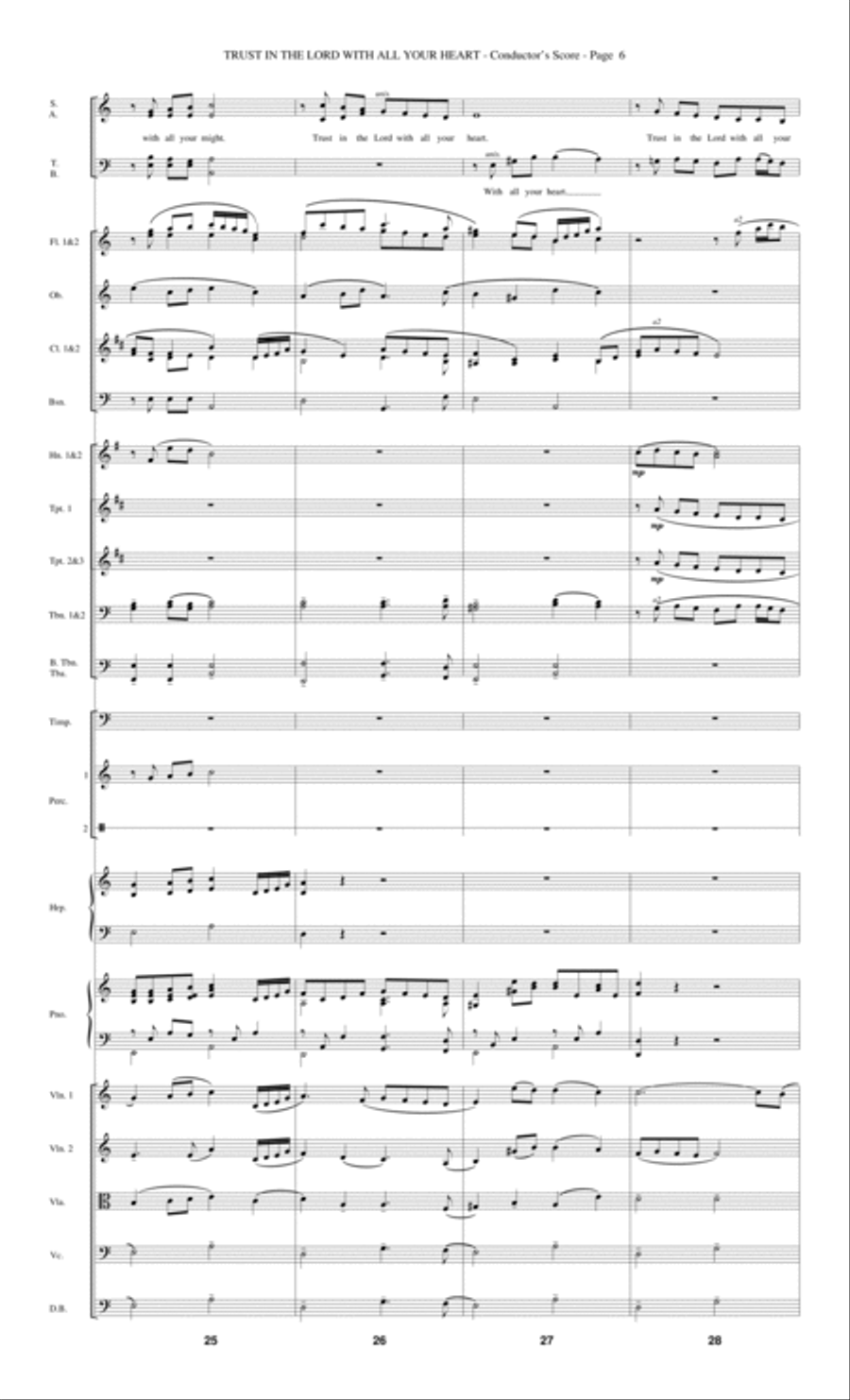 Trust In The Lord With All Your Heart - Score Choir scores gallery preview page 6