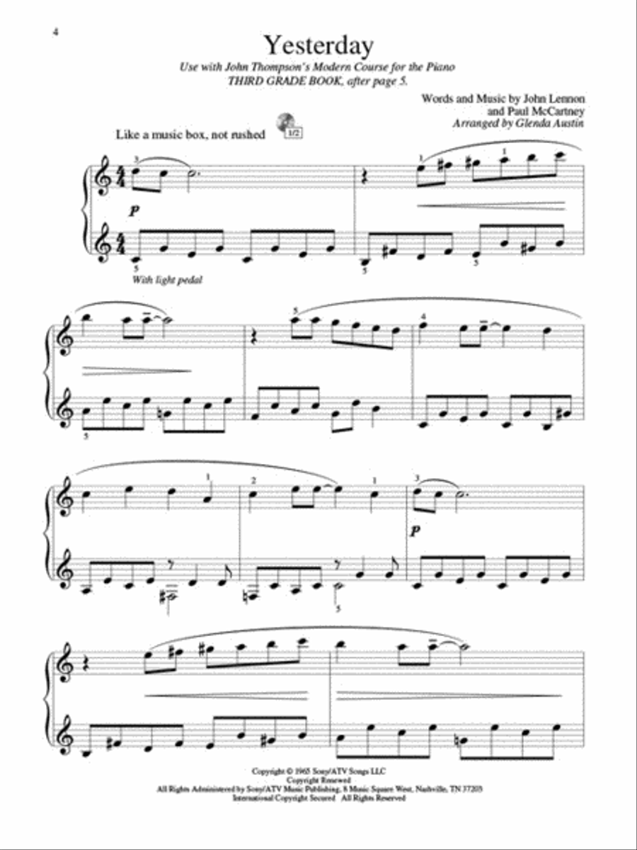 Popular Piano Solos – Grade 3 – Book/Audio Piano Solo scores gallery preview page 3