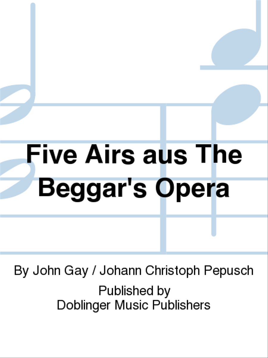 Five Airs aus The Beggar's Opera Voice scores gallery preview page 1