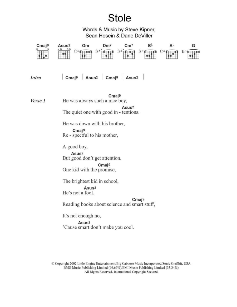 Stole Acoustic Guitar scores gallery preview page 1