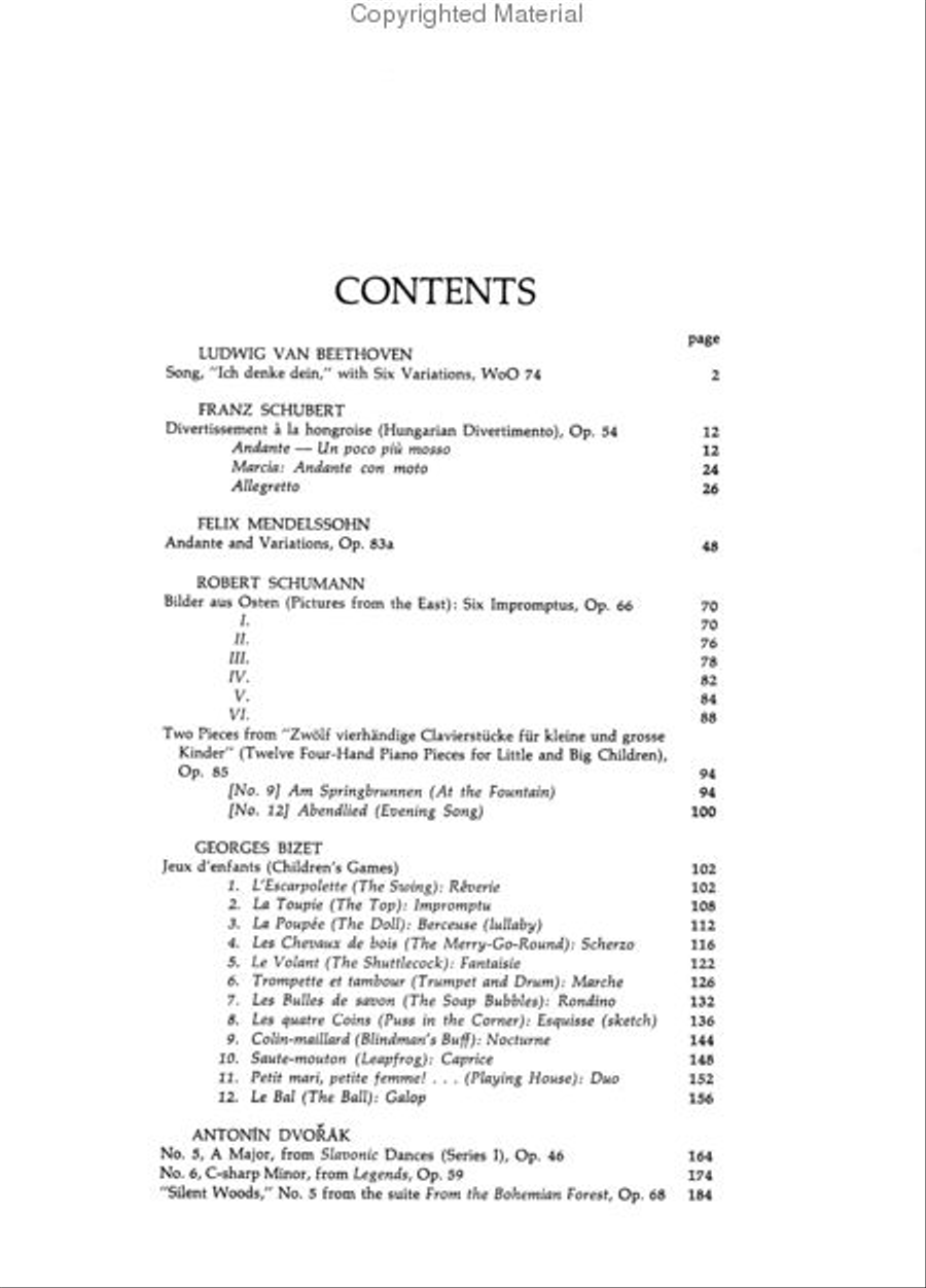Four-Hand Piano Music by Nineteenth-Century Masters Small Ensemble scores gallery preview page 2