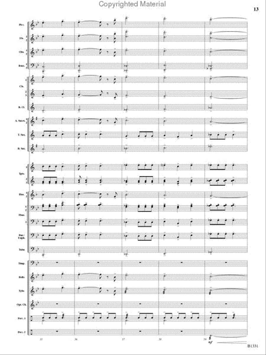 March Jubiloso Concert Band scores gallery preview page 12
