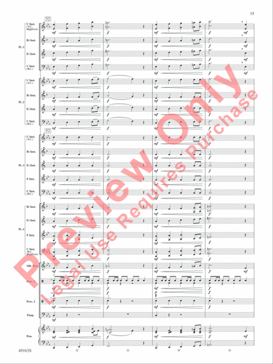Christmas Holiday March Concert Band scores gallery preview page 16