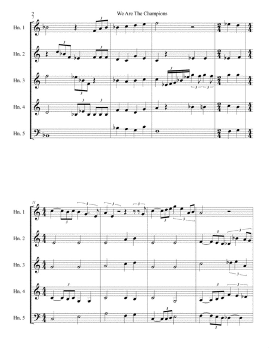 We Are The Champions Small Ensemble scores gallery preview page 2