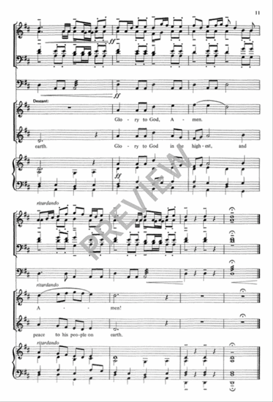 Melodic Gloria Melodic Gloria Unison Choir scores gallery preview page 12