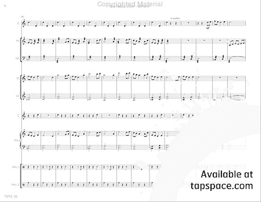 Now the Day Is Over Now the Day Is Over Percussion Ensemble scores gallery preview page 11