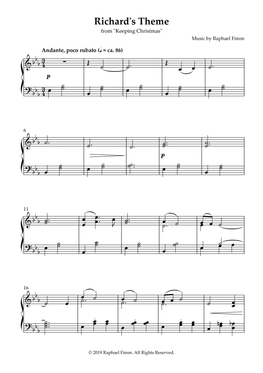 Richard's Theme Richard's Theme Chamber Music scores gallery preview page 1