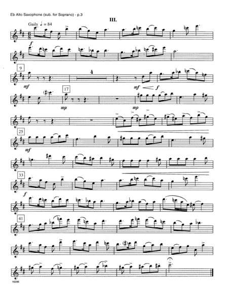 Sonata For Saxophone Quartet - 1st Eb Alto Saxophone