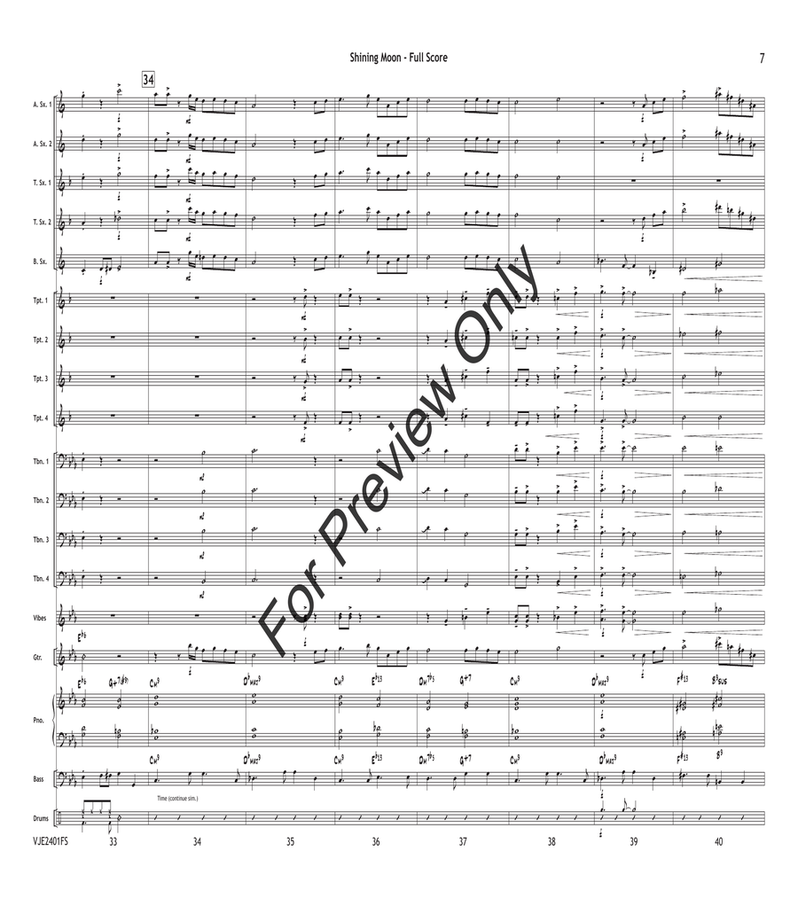 Shining Moon Jazz Ensemble scores gallery preview page 7