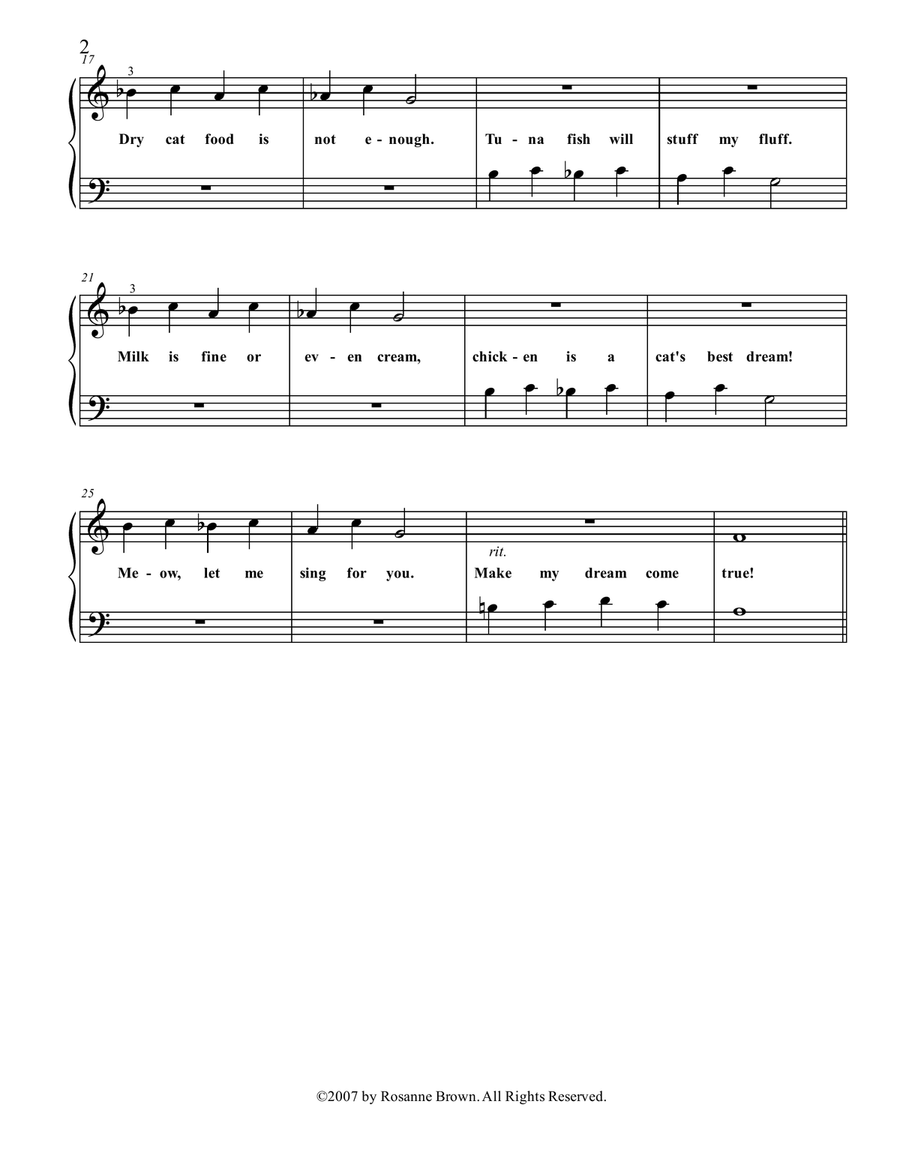 Cat's Meow Suite Easy Piano scores gallery preview page 2