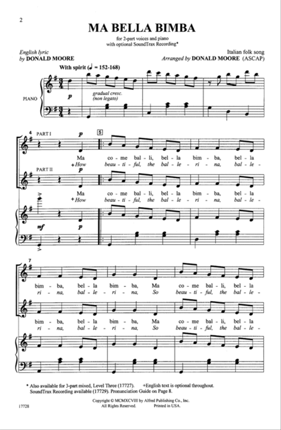 Ma Bella Bimba 2-Part scores gallery preview page 9