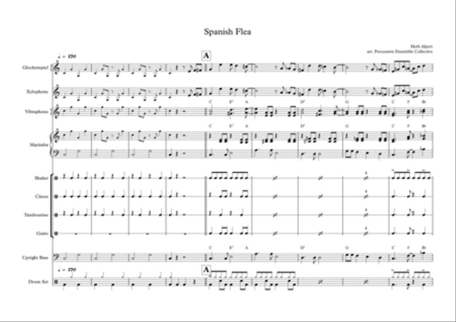 Spanish Flea Percussion Ensemble scores gallery preview page 3