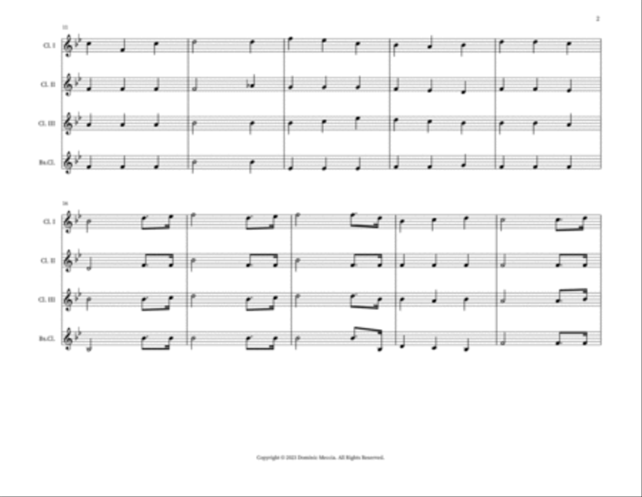 To God Be The Glory Bass Clarinet scores gallery preview page 2