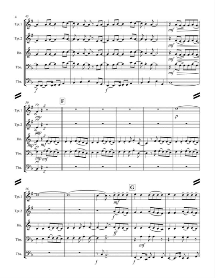 Here I Am To Worship Horn scores gallery preview page 5