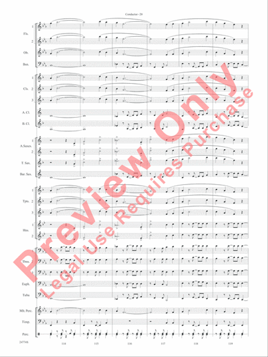 The Magnificent Seven Concert Band scores gallery preview page 23