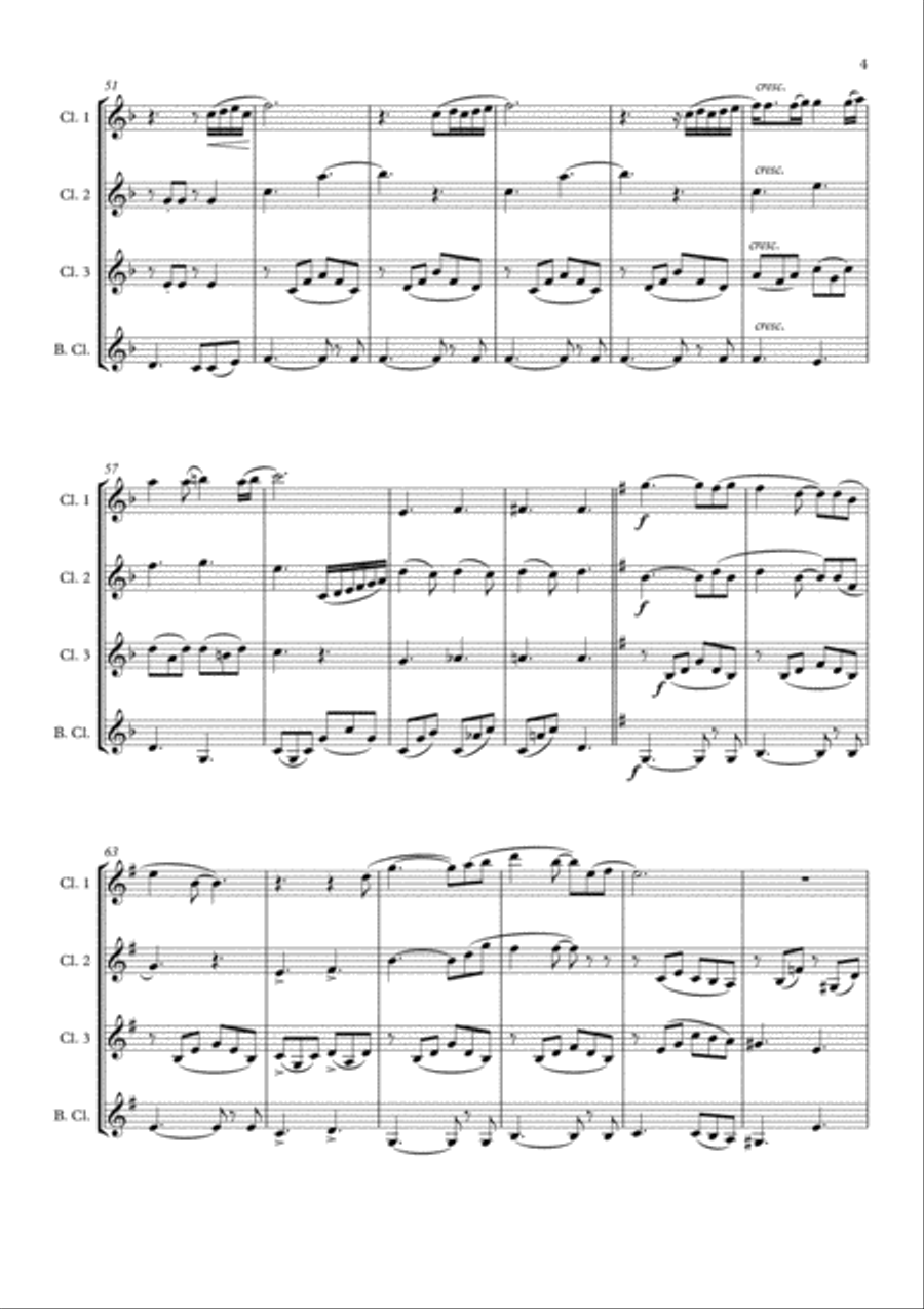 We Are The Champions Woodwind Quartet scores gallery preview page 5